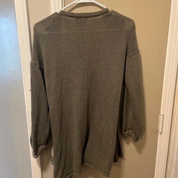 a.n.a Green Open Front Cardigan Sweater - Picture 4 of 5